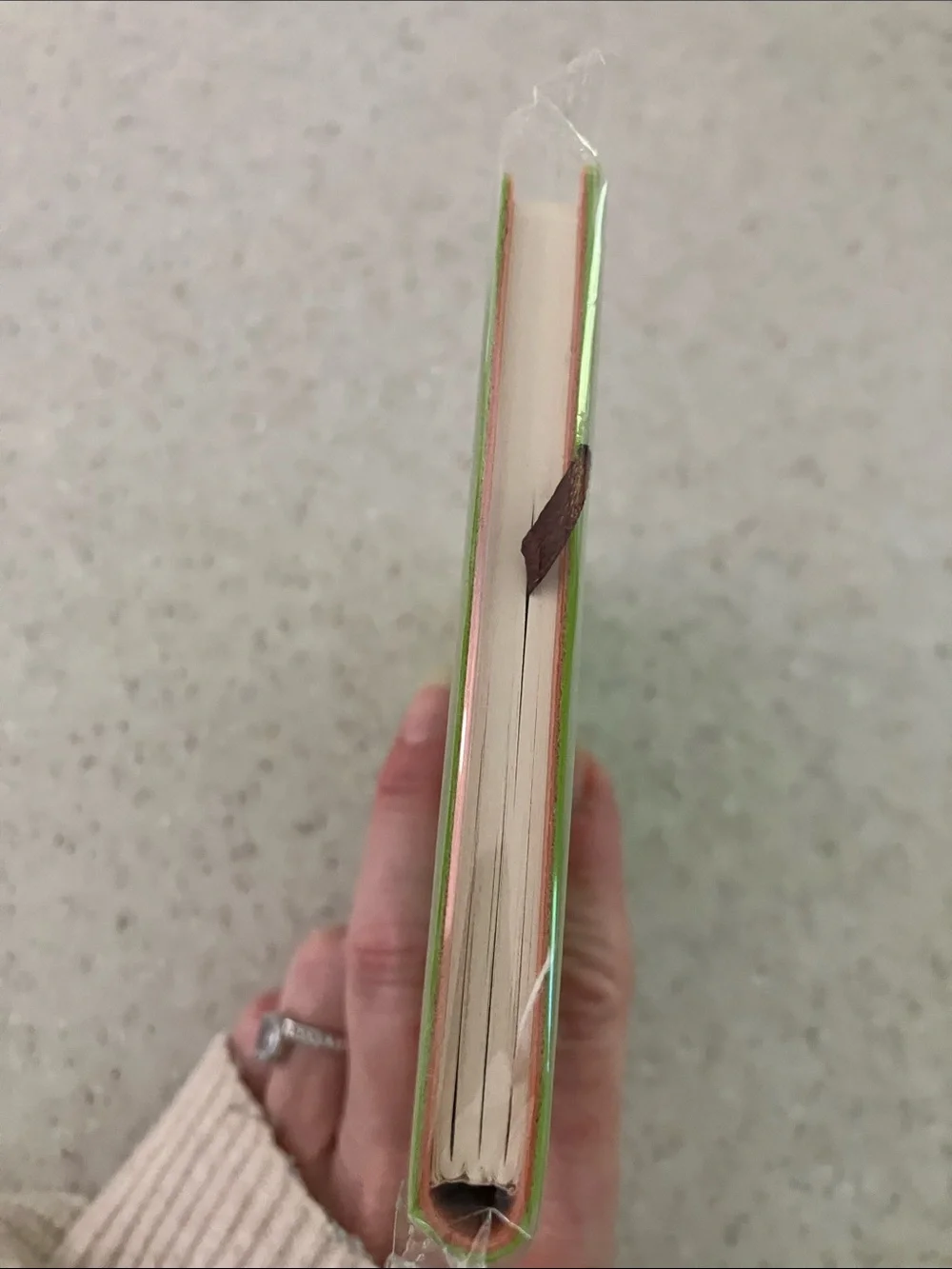 Pocket Notebook With Lined Pages, Ribbon Bookmark and Retractable Pencil